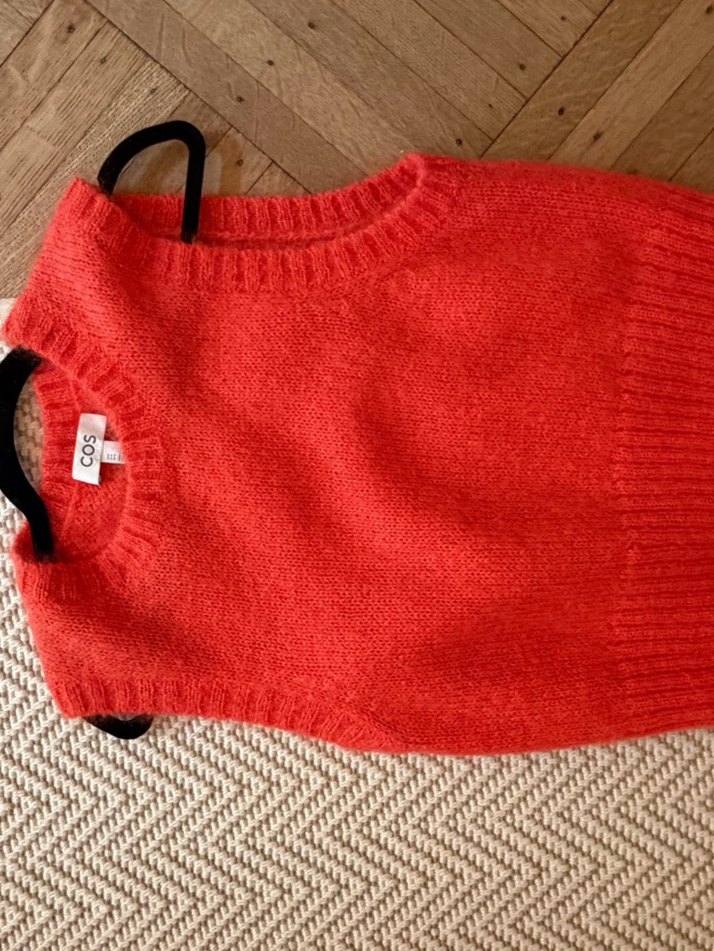 Cos Bright Orange Crewneck Sweater